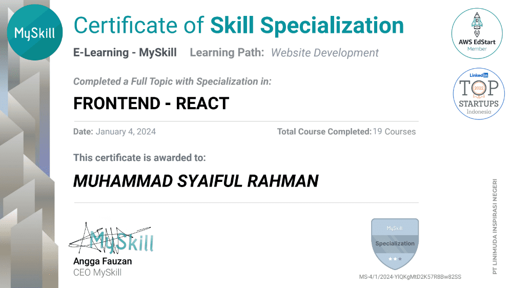 FE React MySkill