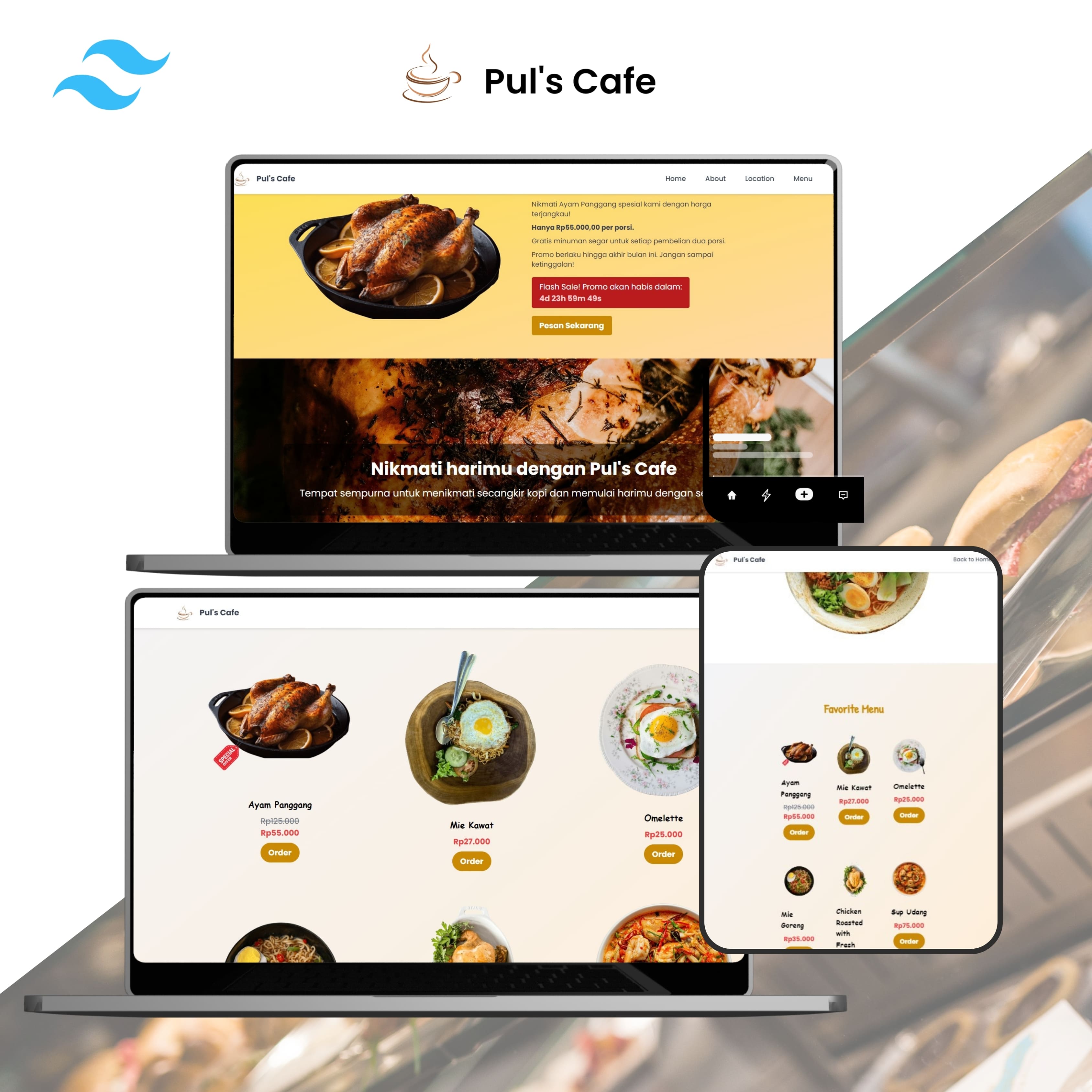 Pul's Cafe Tailwind CSS