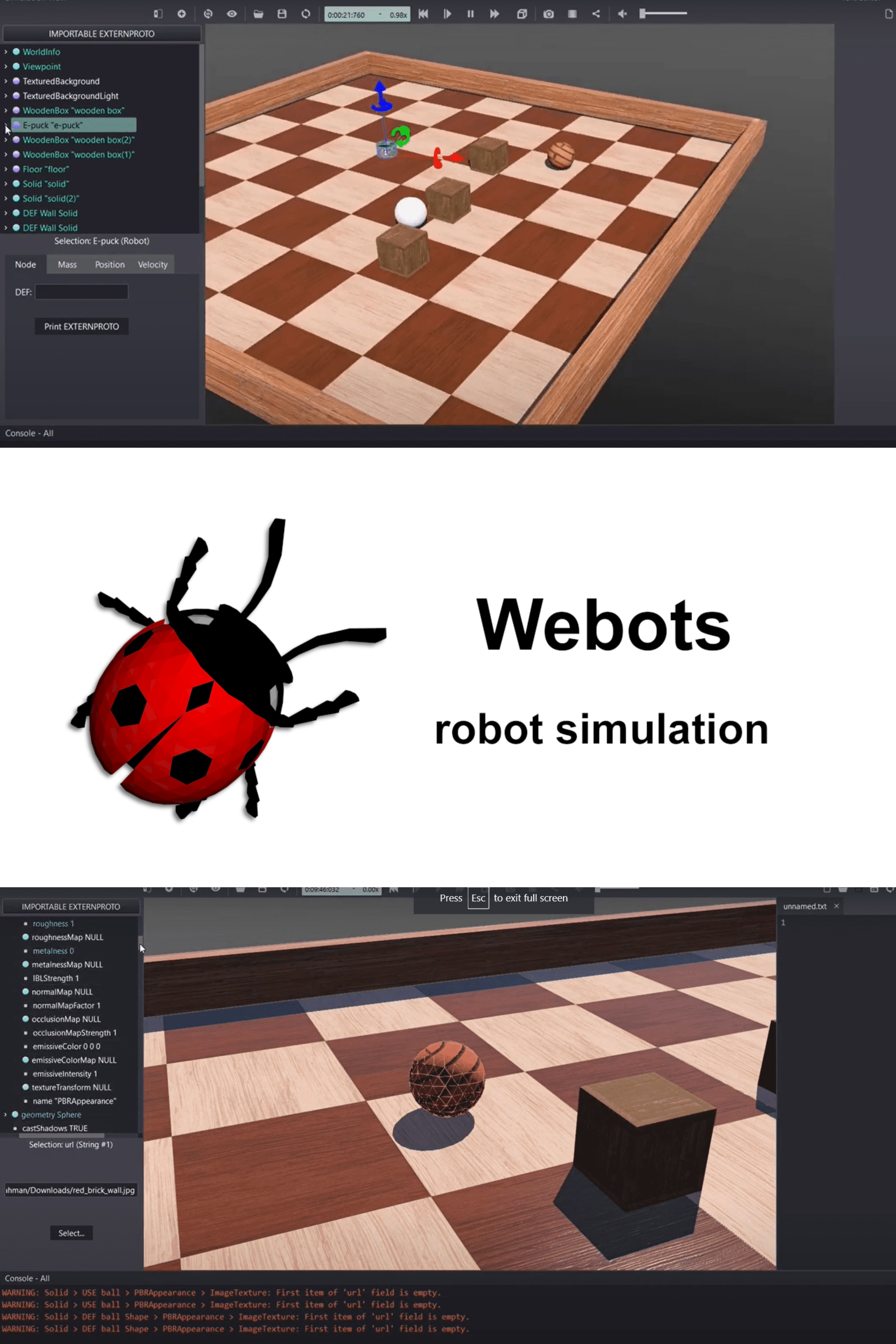 Webot Simulation